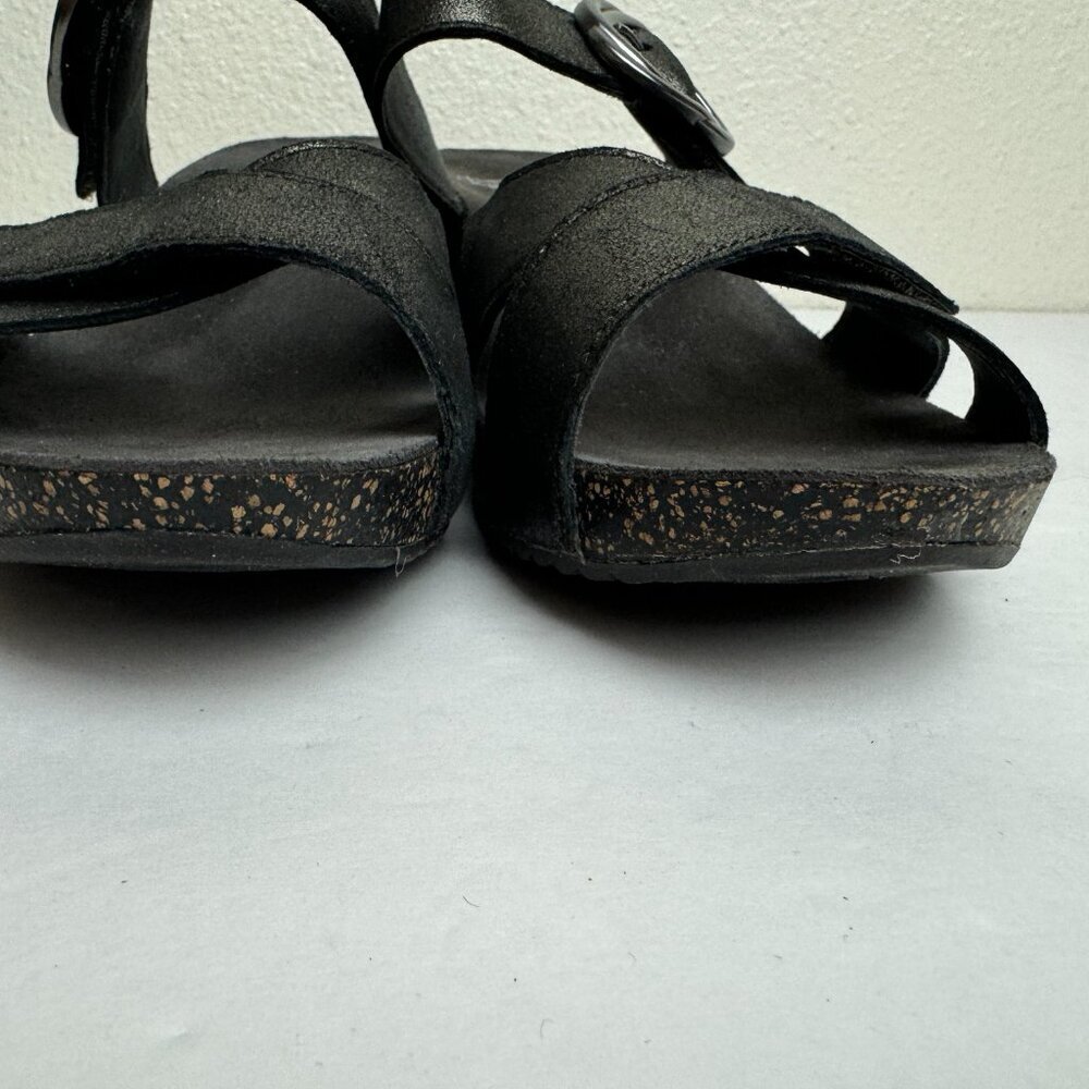 Dansko Clogs Sandals Stacey Suede Wedge Metalic Dark Gray Size EU 39 / US 8-8.5 - Picture 8 of 11